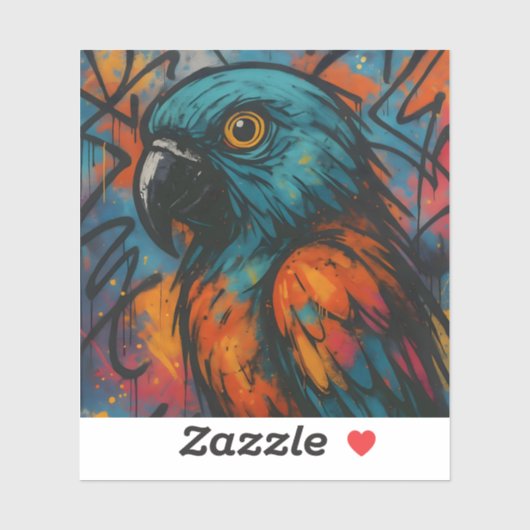 Urban Wingbeat – Dynamische stads vogel kunst vier Sticker (Vel)