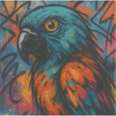 Urban Wingbeat – Dynamische stads vogel kunst vier Sticker (Voorkant)