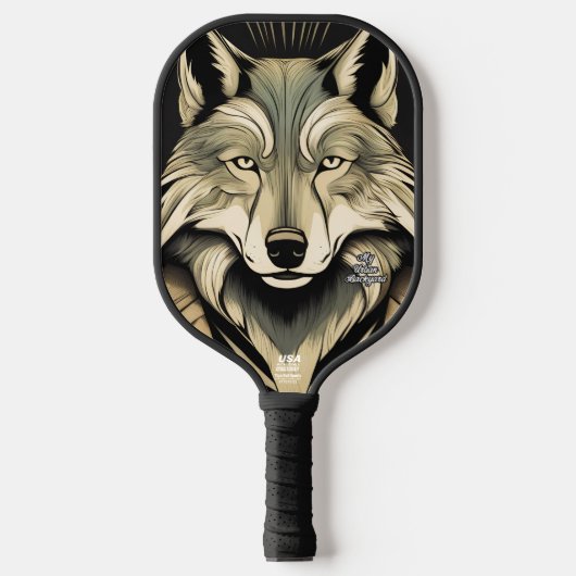 Urban Wolf Gepersonaliseerde Pickleball Paddle (Voorkant)