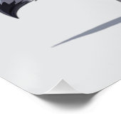 Urban Wolf Vibes - futuristisch streetwear design Perfect Poster (Hoek)