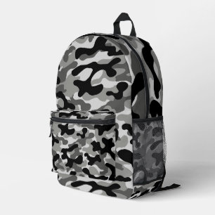 Urban zwart-wit camouflagepatroon bedrukte rugzak