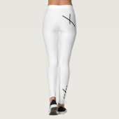 Urban zwart-wit minimal creatieve X kunst Leggings (Achterkant)