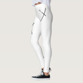 Urban zwart-wit minimal creatieve X kunst Leggings (Links)