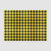 Urban Zwarte gele tartan plaid Tissuepapier (Voorkant)
