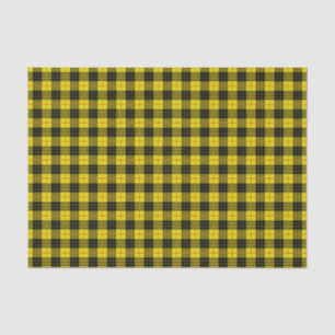 Urban Zwarte gele tartan plaid Tissuepapier