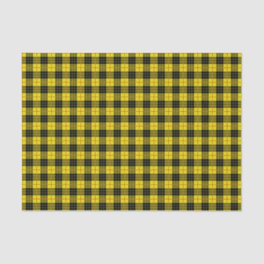 Urban Zwarte gele tartan plaid Tissuepapier (Voorkant)