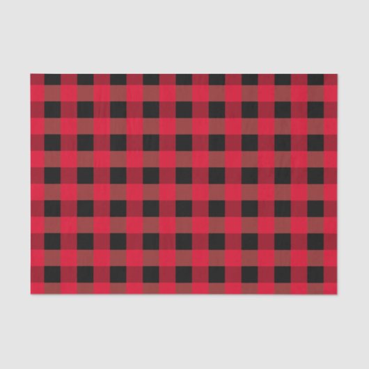 Urban zwarte rode buffalo plaid tissuepapier (Voorkant)