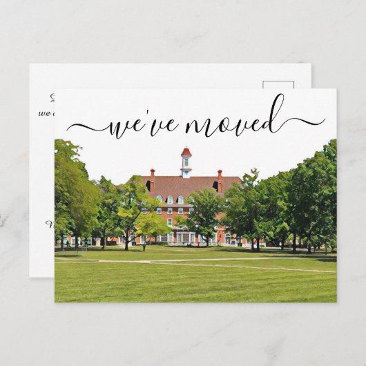 Urbana Champaign Illinois Moving Announcement Aankondigingskaart (Voorkant / Achterkant)