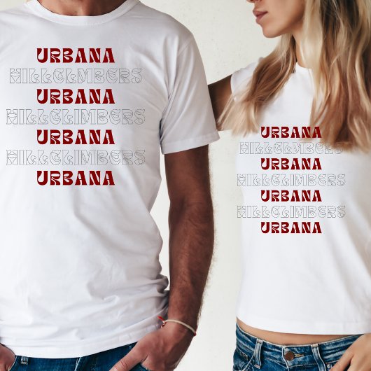 Urbana Hillclimbers Retro Herhaal Tshirt