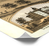 Urbana Illinois 1869 Antiek Panoramic Map Poster (Hoek)