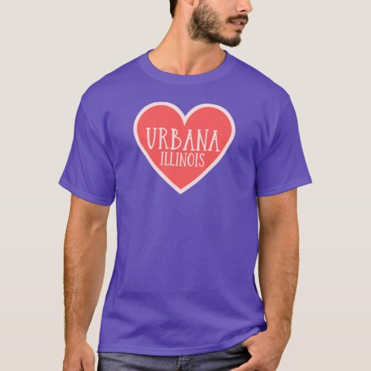 Urbana Illinois Cute Heart T-shirt (Voorkant)