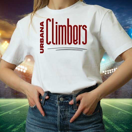 Urbana klimmers grote tekst Tshirt