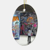 Urband Street Art-Graffiti Keramisch Ornament (Links)