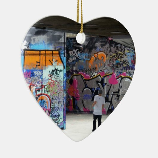 Urband Street Art-Graffiti Keramisch Ornament (Rechts)