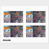 Urband Street Art-Graffiti Rechthoekige Sticker (Vel)