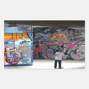 Urband Street Art-Graffiti Rechthoekige Sticker
