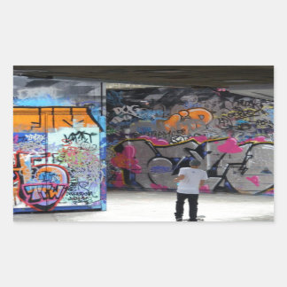 Urband Street Art-Graffiti Rechthoekige Sticker