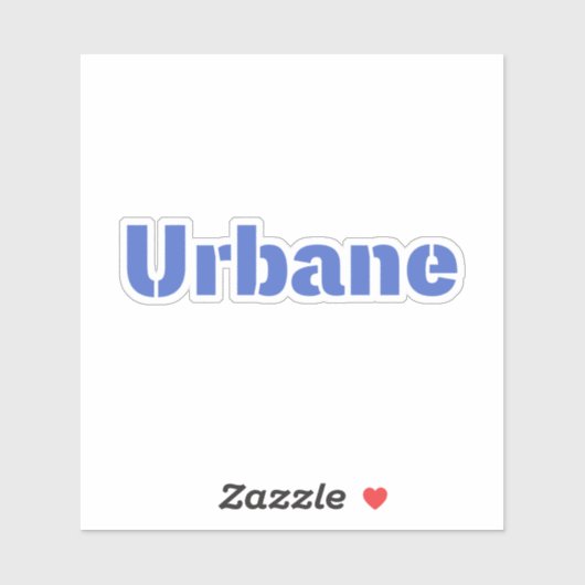 Urbane Cool Font Wording for a Charming Man Sticker (Vel)