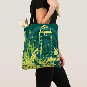 Urbane Grunge Y2K Abstracte Cyberpunk Stad Tote Bag