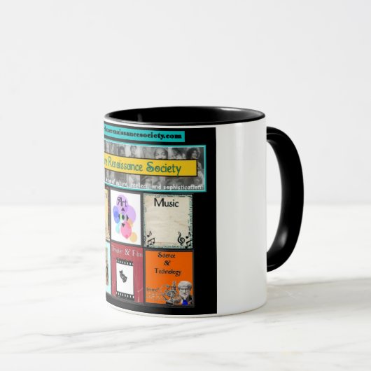 Urbane renaissance Classic B/W Two Toned Mok (Voorkant rechts)