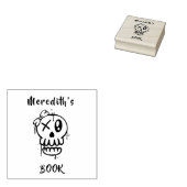 Urbane Schedel Gotische Douane Boek Uit De Bibliot Rubberstempel (Gestempeld)