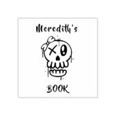 Urbane Schedel Gotische Douane Boek Uit De Bibliot Rubberstempel (Afrduk)