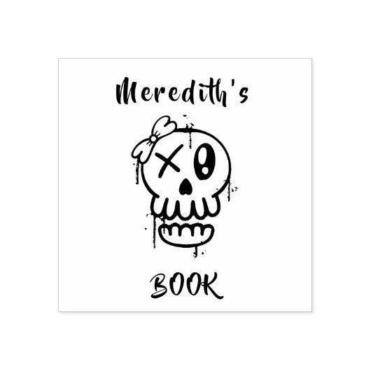 Urbane Schedel Gotische Douane Boek Uit De Bibliot Rubberstempel (Afrduk)