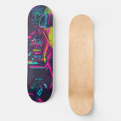 Urbanes neonfarbene Skateboarddeck dynamisch bunt Persoonlijk Skateboard (Voorkant)