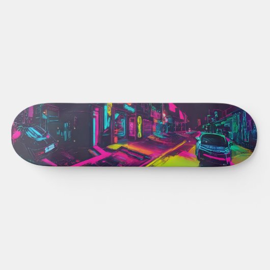Urbanes neonfarbene Skateboarddeck dynamisch bunt Persoonlijk Skateboard (Horizontaal)