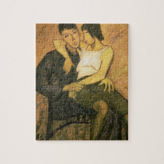 Urbanite Couple, 1920 (olie op canvas) Legpuzzel (Verticaal)