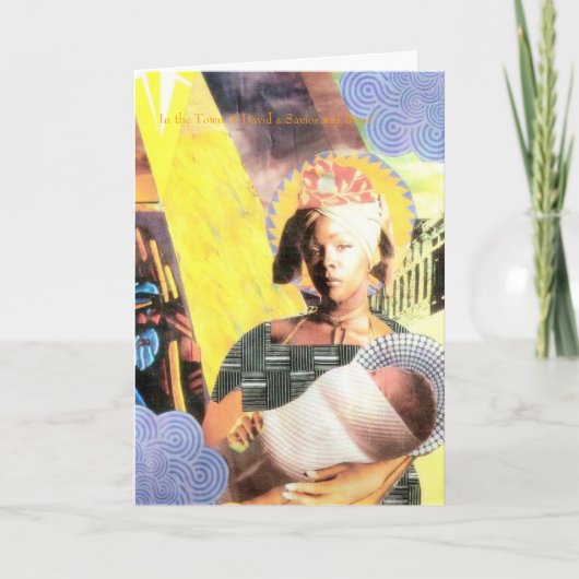 UrbanMadonna, In de stad van David werd een redder Feestdagen Kaart (Voorkant)