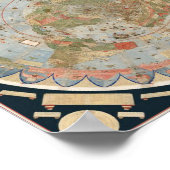 URBANO MONTE'S Earth Map uit 1587 Poster (Hoek)