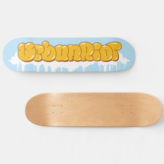 UrbanRiot Graffiti Clouds Deck Persoonlijk Skateboard (Horizontaal)
