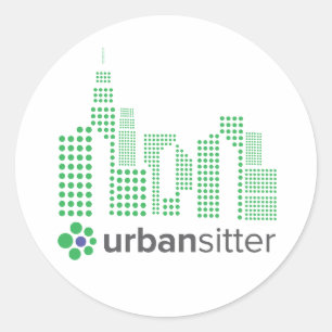 UrbanSitter Ronde Sticker - 3", Blad van 6, Glanze