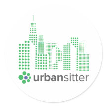 UrbanSitter Ronde Sticker - 3", Blad van 6, Glanze