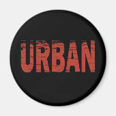 urbex lettering script grafisch verkennen magneet (Voorkant)