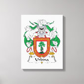 Urbina Family Crest Canvas Afdruk (Voorkant)