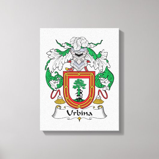 Urbina Family Crest Canvas Afdruk (Voorkant)