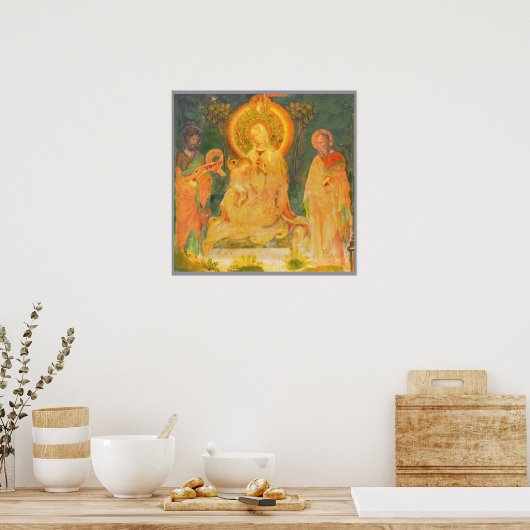 Urbino Life of John the Baptist by Salimbeni Poster (Keuken)