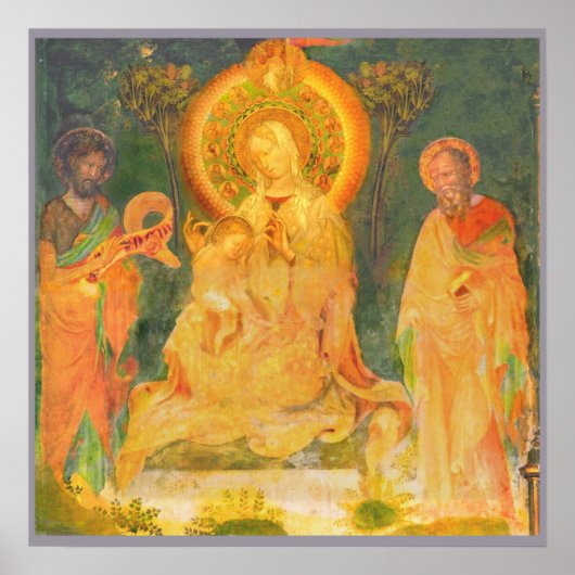 Urbino Life of John the Baptist by Salimbeni Poster (Voorkant)