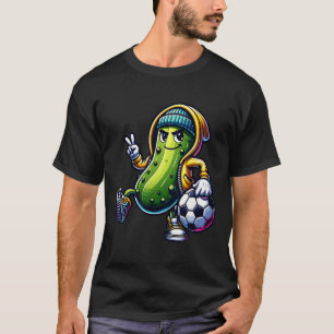 Urbyn Pickle Voetbalspeler Cool Cartoon Vibes T-shirt