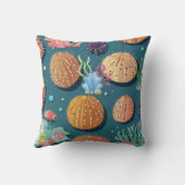 Urchin koraalprint kussen (Achterkant)