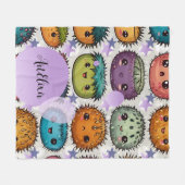 Urchin met Sterren Print Fleece Deken (Voorkant (Horizontaal))