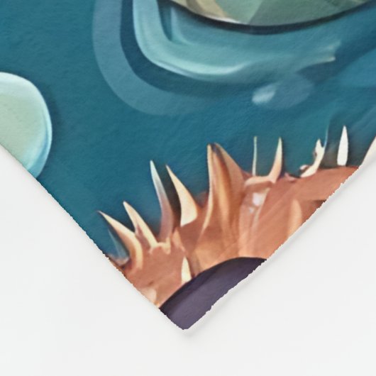 Urchin Print Fleece Deken (Hoek)