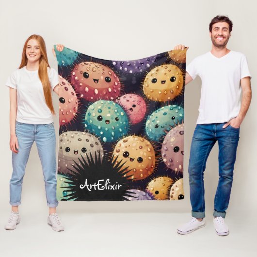 Urchin Unieke Print Fleece Deken (In situ)