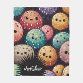 Urchin Unieke Print Fleece Deken (Voorkant)