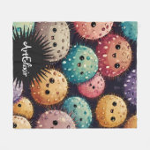 Urchin Unieke Print Fleece Deken (Voorkant (Horizontaal))