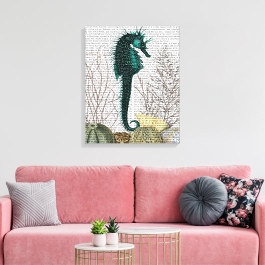 Urchins voor zeepaarden en Zeeen Canvas Afdruk (Insitu (Woonkamer))