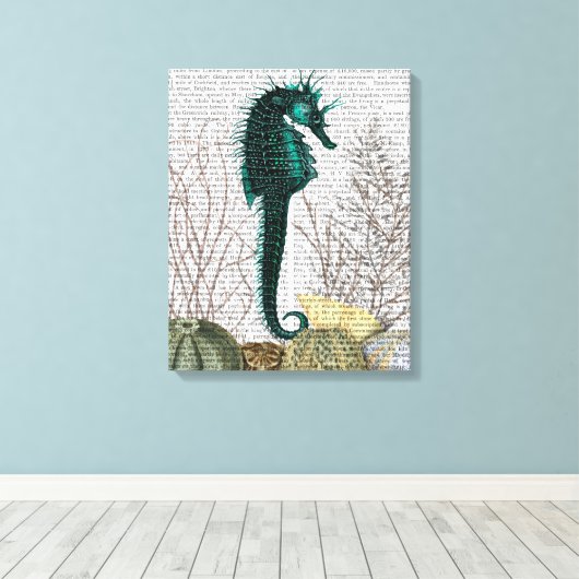 Urchins voor zeepaarden en Zeeen Canvas Afdruk (Insitu (Houten vloer))