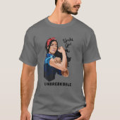 Urdu Girl onbreekbaar Rosie Riveter Retro Proud T-shirt (Voorkant)